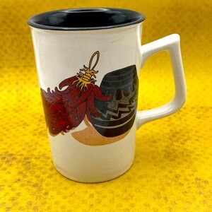 HTF Vintage New Mexico Ristras (Chili) And Native American Pottery Coffee Cup